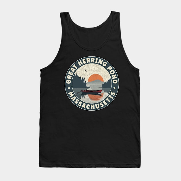 Great Herring Pond Massachusetts Sunset Tank Top by turtlestart